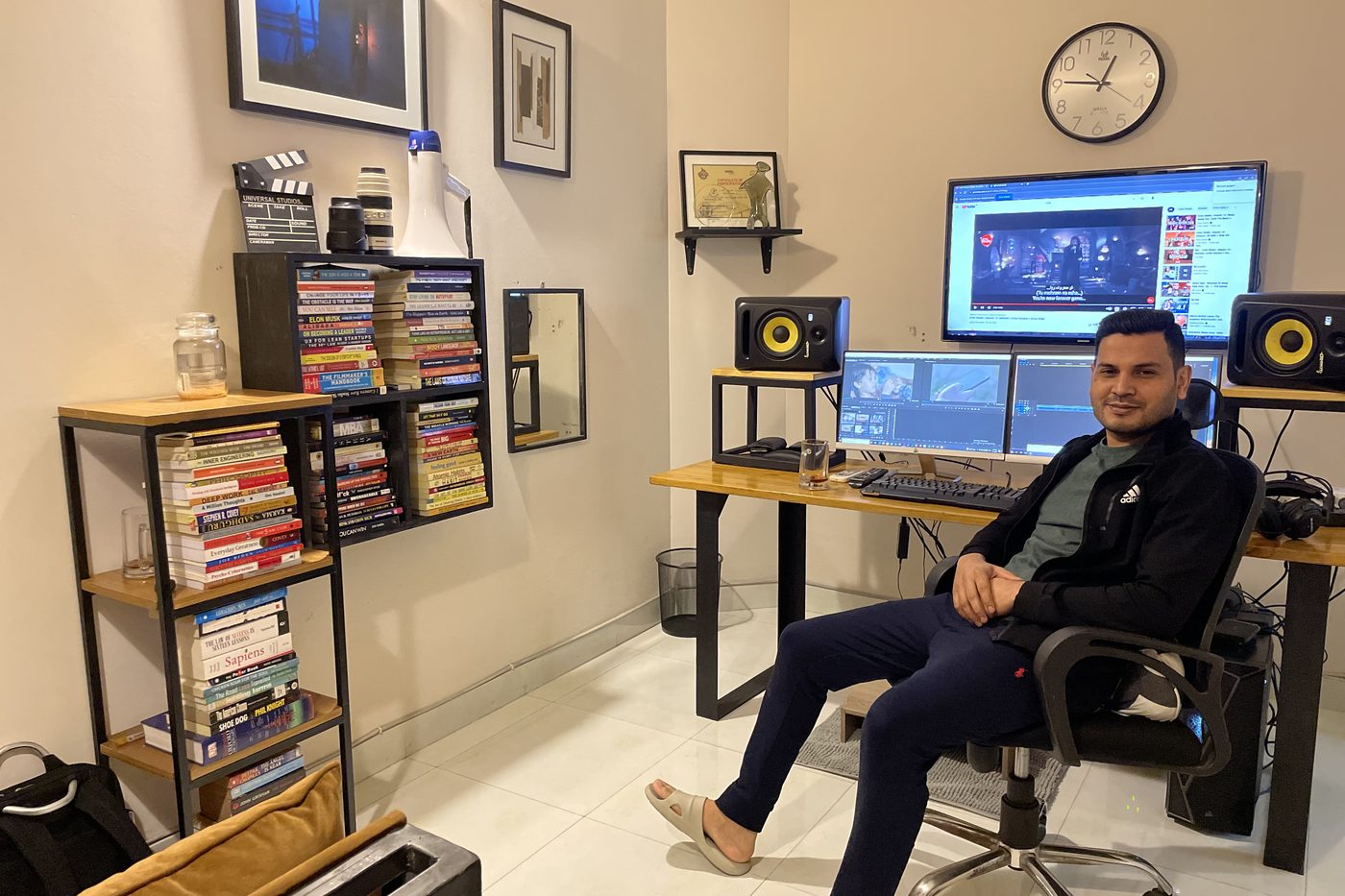 In the edit suite — refining the cut